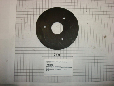 Gasket,round,140x4mm,3-holes,for damper box,Slimsorba,P25