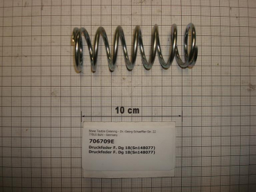 Pressure spring for DG 18