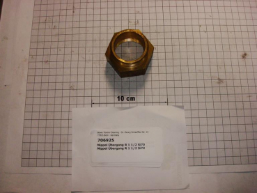Transition nipple,1 1/2"x35mm,brass,SI70