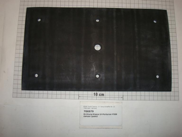 Gasket,square,187x323x4mm,7-holes,for flap,perbunan,P300
