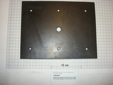 Gasket,square,186x239x4mm,7-holes,flap UL-perbunan,P240