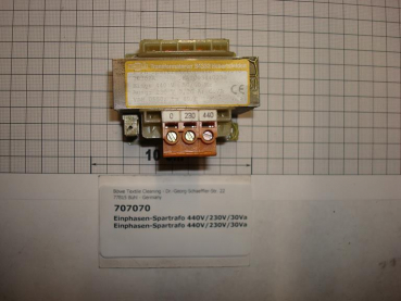 Transformer,1 phase,440V/230V/30VA