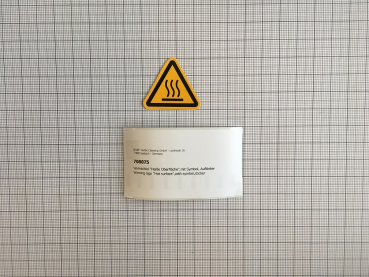 Label "Hot surface",with symbol,sticker