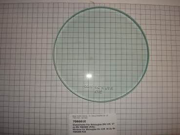 Glasscheibe,rund,175x15mm,Hartglas,Sekurit, Schauglas Destillation,P/M12-30