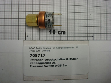 Low pressure switch 0.35-2.1 Bar for cooling unit,P12-18