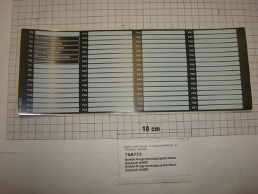 Program sticker, German, K300