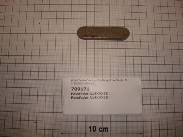 Fitting key,A14x9x63mm,DIN6885