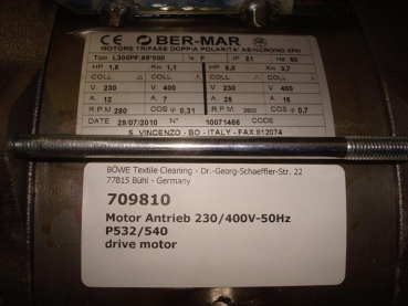 Drive motor,230/400V-50Hz,3,7KW,P532,P540