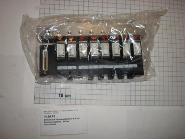 Pneumatic valve block 8 valves, NC 24VDC
