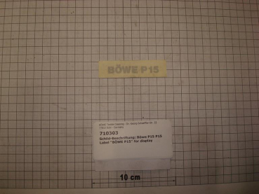 Label "BÖWE P15" for display