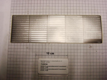Program sticker French, P17S / P20