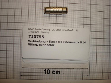 Plug connector,straight,4x4mm,brass