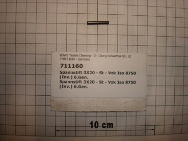 Dowel pin,DIN1481,3x20mm,galvanized