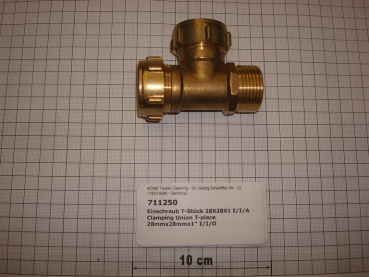 Compression fitting,T,screw-in,631-28x28x1",male thread