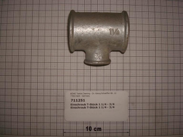 T-piece,reduced,130V322032,1 1/4"x3/4"x1 1/4",galvanized