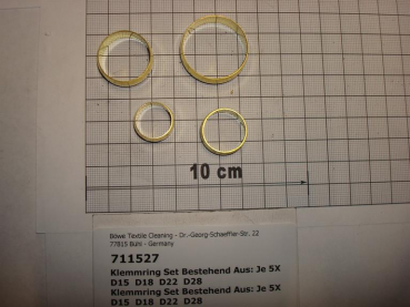 Clamping ring set: 5x15/18/22/28mm