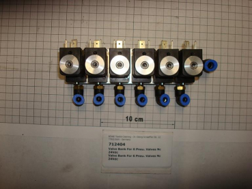 Valve bank,compressed air,6x3/2 ways,NC,24VDC,PX