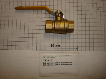 Ball valve,DN15,1/2",female thread,with "BÖWE" hand grip,yellow