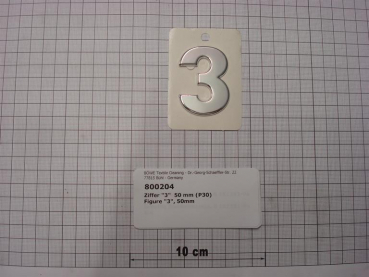 Figure "3", 50mm,silver,P/M21-30