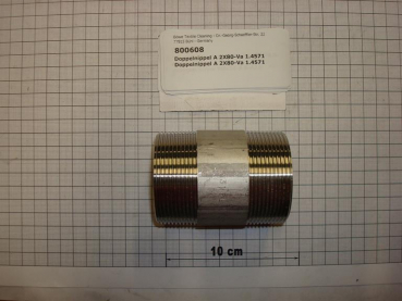 Double nipple,NIPV4A5008,2"x80mm,stainless steel
