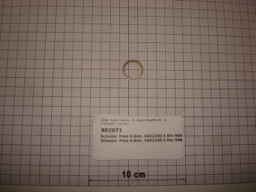 Adjusting washer,16x22x0,5mm,galvanized,DIN988
