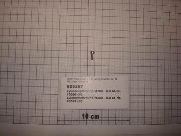 Cylinder screw DIN84,M3x8mm,8.8,galvanized
