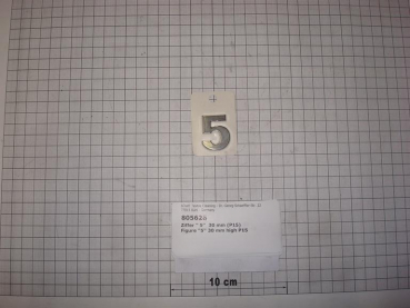 Figure "5" 30mm,silver,P/M12-18