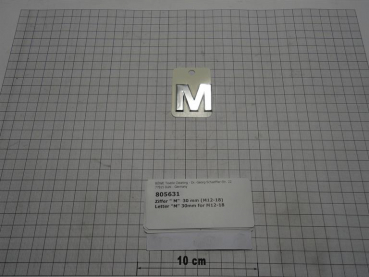 Letter,"M",30mm,chrome