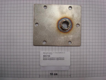 Cover bearing flange,144x124mm,6-hole,P/M12-18