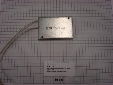 Brake resistor 230V 600W 60Ohm P/M 12/15/18