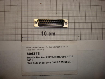 Sub-D-connector,25-pole,0967 025 5601