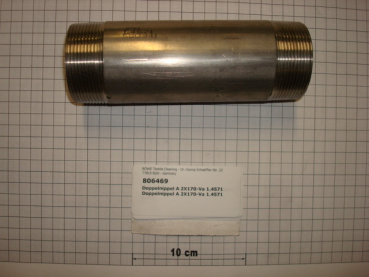 Double nipple,NIPV4A5017,2"x170mm,stainless steel