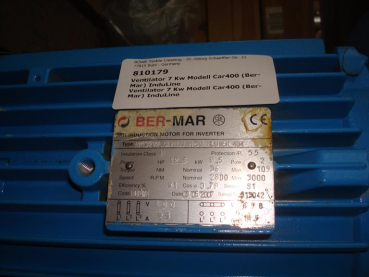 Fan motor,400V-50Hz,9,5kW,InduLine