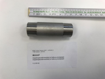 Double nipple,NIPV4A2008,3/4"x80mm,A4,stainless steel
