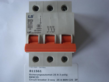 Circuit breaker 3 pole  25A,LS