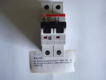 UL circuit breaker C 10ka 6A 2 pole