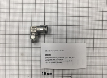 Winkel-Steckverbinder,einschraub,1/4"x12mm,mit O-Ring,aus Edelstahl mit FKM Dichtungen,drehbar