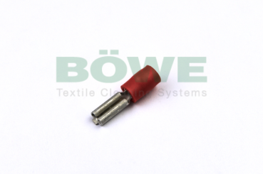 Receptacle,insulated,2.8x0.8mm,for 0.5 to 1qmm,brass,red