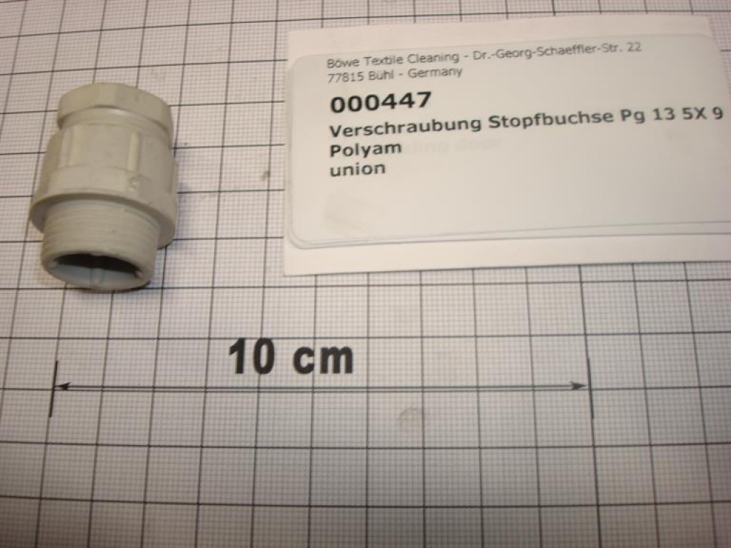Screw connection,stuffing box,PG 13,5x9mm,Polyamid