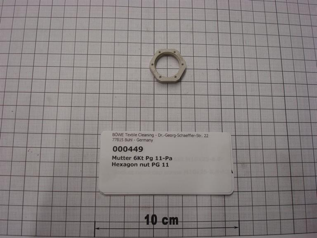 Hexagon nut PG 11-PA,plastic