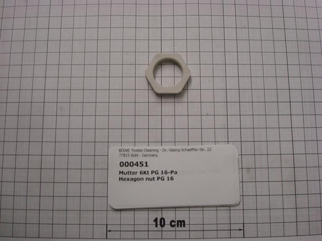Hexagon nut PG 16-PA,plastic