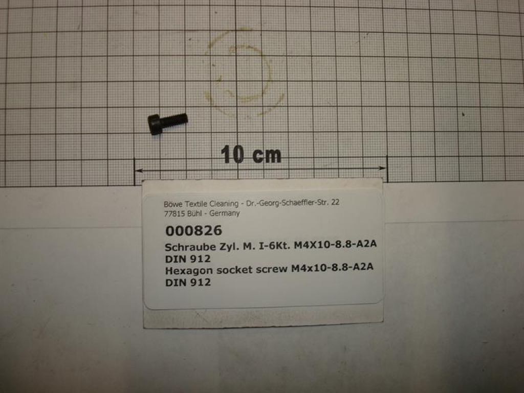 Cylinder screw DIN912,M4x10mm,8.8,galvanized