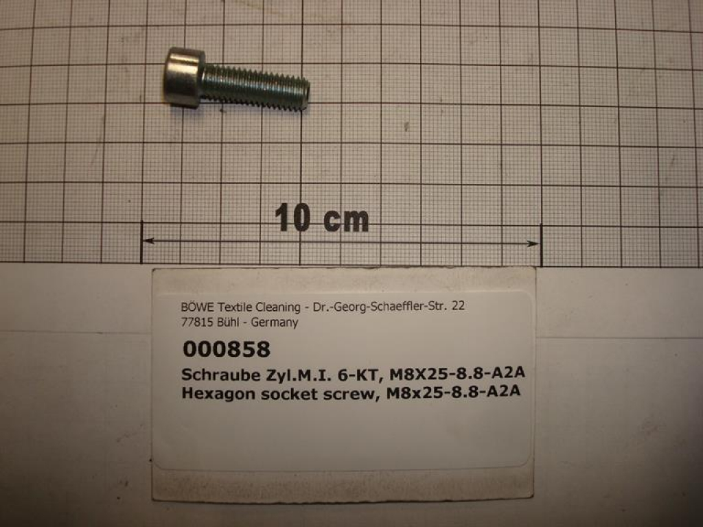 Cylinder screw DIN912,M8x25mm,8.8,galvanized