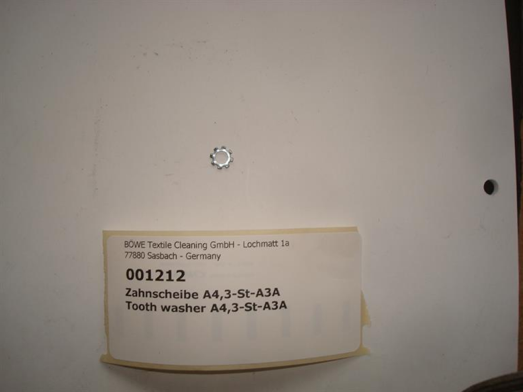 Toothed washer,A4,3mm,galvanized,DIN6797
