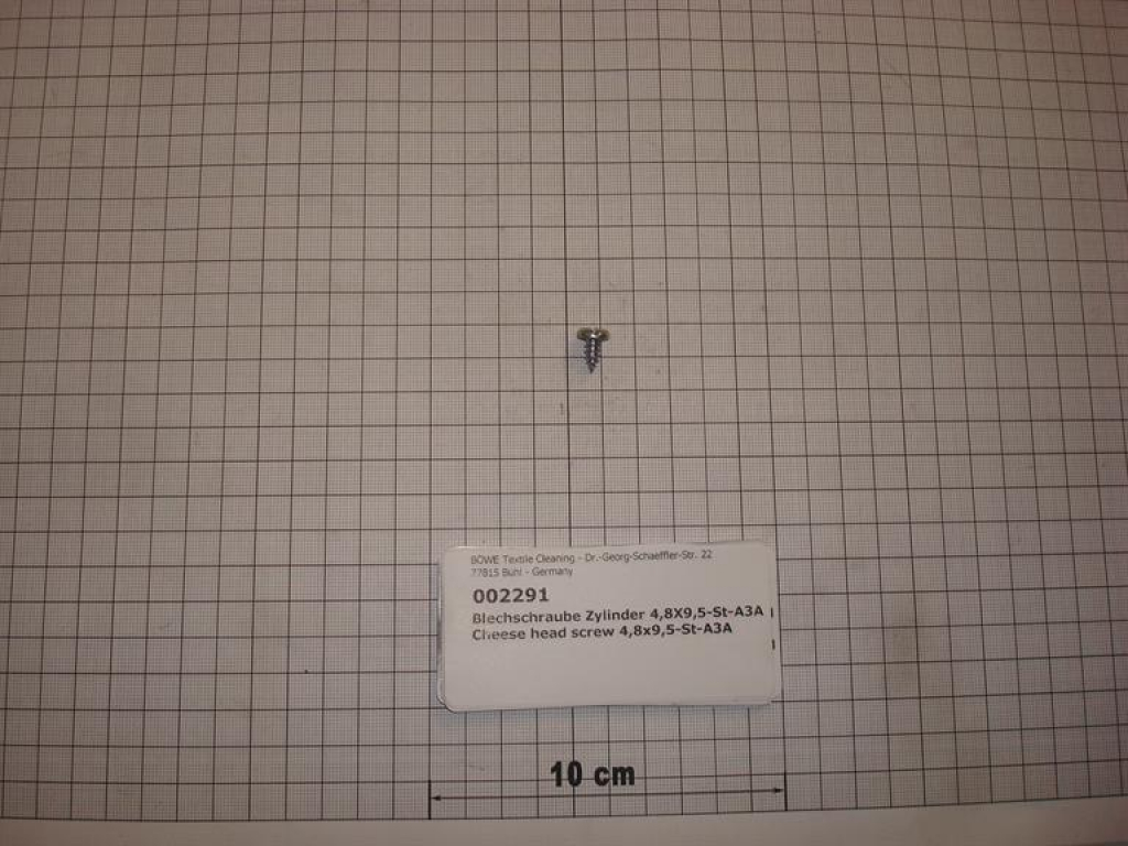 Metal screw,DIN7971,4.8x9.5mm,galvanized