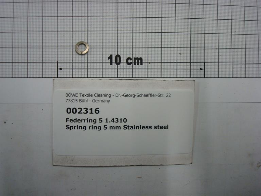Spring ring,DIN127,M5,A2 stainless steel 1.4310