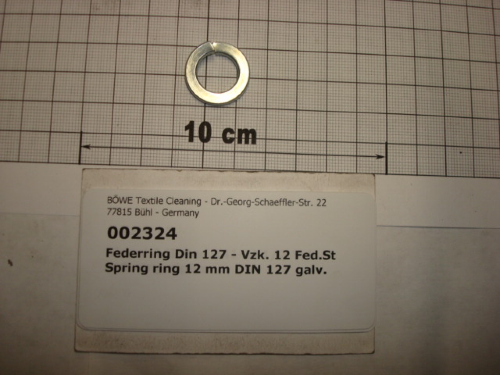 Spring ring,DIN127,M12,galvanized