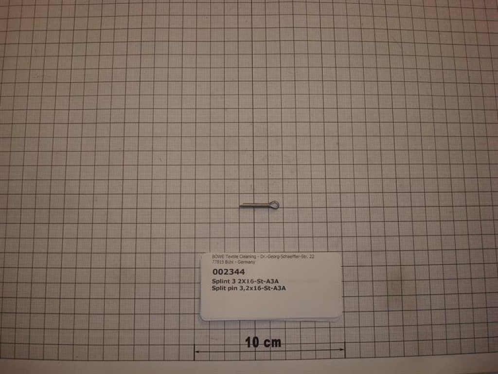 Split pin,3,2x16mm,galvanized,DIN94