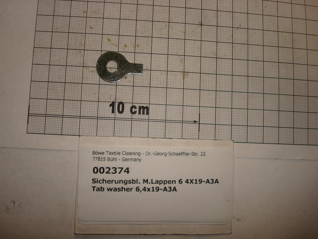 Locking plate,6,4x19mm,galvanized,DIN93