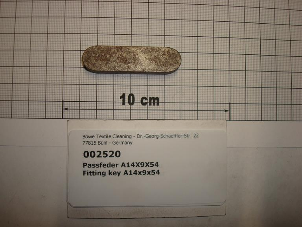 Fitting key,A14x9x54mm,DIN6885